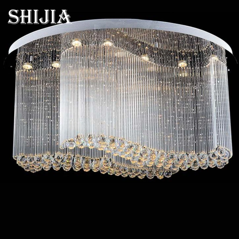 

new modern oval crystal chandelier luxury chandelier cristal lamp flush LED light for home/shop/hotel