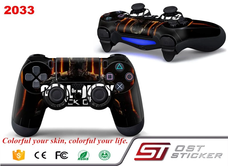 

Decal Black OPS Skin Sticker for PS4 Playstation 4 System Controller Skins