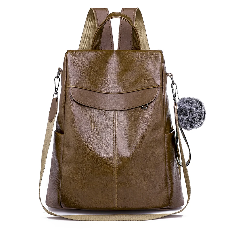 

backpacks 2018 Leisure backpack women Fashion backpack female Mini Schoolbag lady Solid Color leather Bookbag Vintage Casual