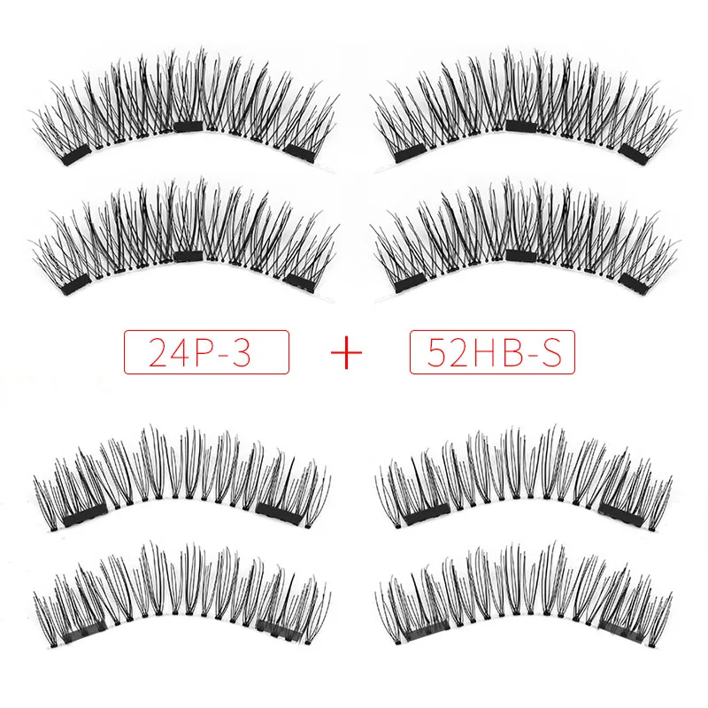 Genailish 3D Магнитная Eyeashes ручной работы, натуральные ресницы с пользовательскими упаковки магнит ресницы Box Акриловые SCT10-4