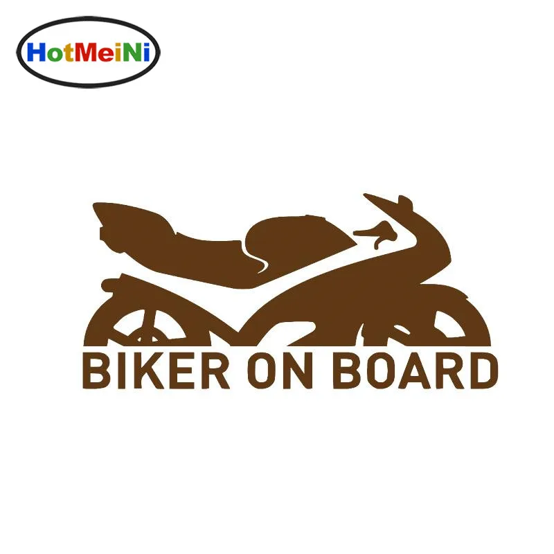 

HotMeiNi Car Styling BIKER ON BOARD Vinyl Stickers Decal Car Black Silver 15CM*7CM