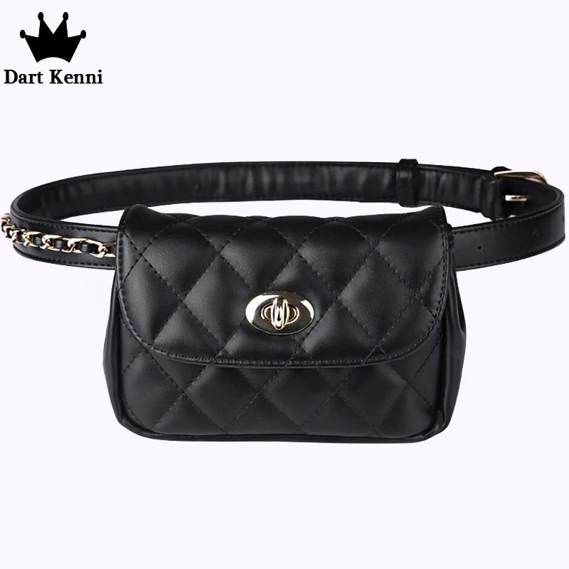 

Fashion Luxuy Waist Bag Women Fanny Pack PU Leather Red Black Paid Belt Bags Female Travel Waist Pack Money Phone Pouch Bags