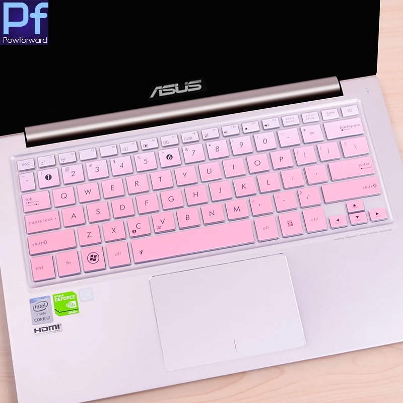 fadepink Силиконовый защитный чехол для клавиатуры для 13,3 дюймов ASUS Transformer Book TX300 Taichi 31 ZENBOOK UX31E UX31A UX32A UX32VD UX301LA - Цвет: fadepink