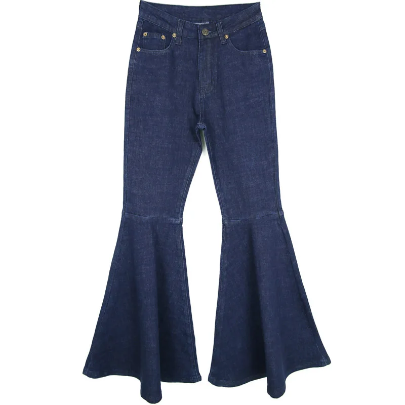 Hot Sale Big Flare Jeans Woman Flare Pants Vintage High Waist Jeans
