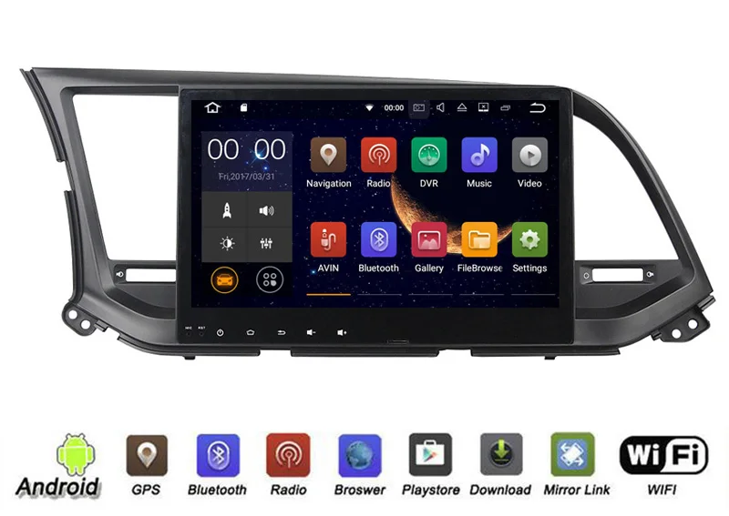 YESSUN Android радио Автомобильный плеер для hyundai Elantra стерео радио мультимедиа gps навигация с wifi Bluetooth AM/FM
