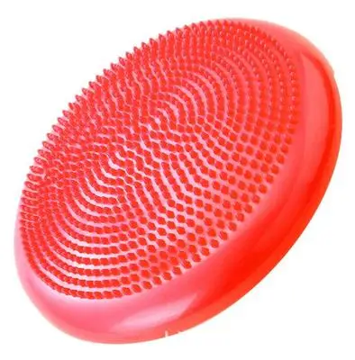 33 см ПВХ баланс Йога Мячи Массажный коврик колеса стабильность баланс диск Массажный коврик-подушка мяч фитнес упражнения тренировочный мяч - Цвет: Красный