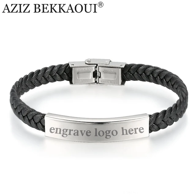 Aziz Bekkaoui Engrave Name Id Bracelets For Women Men Lover Bracelet Aziz Bekkaoui Engrave Name Id Bracelets For Women Men Lover Bracelet Adjule Rope Kids Soft