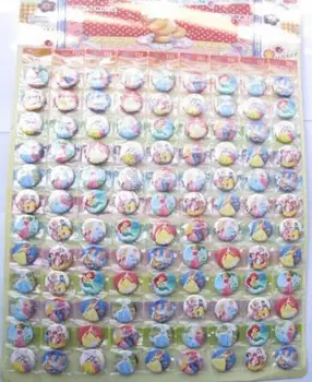

Hot Sale 108 pcs/set Cartoon Princess Badges 2.5cm Cartoon Brooch Button Badge Pin,Kids Party Gift X-46