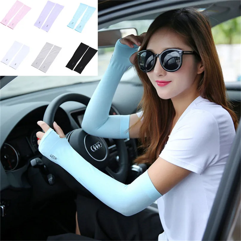 1Pair Bicycle Fishing Sleeve Cover Sun Protection Arm Guard Cooling Sleeve Cover Outdoor Arm sun gloves #2M22 (3)