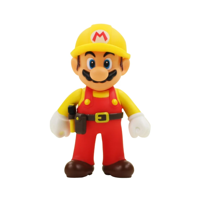 12cm Super Mario Bros Figure Worker Mario Special Ver Model Toy Gift for Children