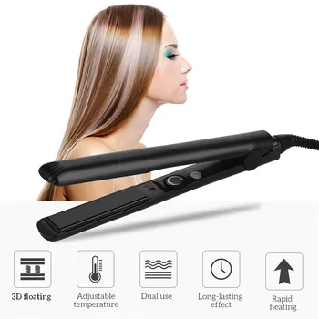 

2 in 1 Professional Electric Ceramic Hair Straightener Temperature Adjustment Flat Iron Hair Curler Curling Iron Hair Styling