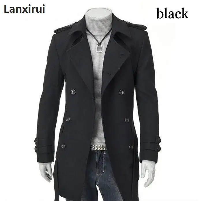 Fast Shipping 2019 New Men 'S Jackets Double Platoon Buckle Men Long Coat With Belt Double Breasted Trench Coat Dropshipping Fast Shipping 2019 New Men 'S Jackets Double Platoon Buckle Men Long Coat With Belt Double Breasted Trench Coat Dropshipping
