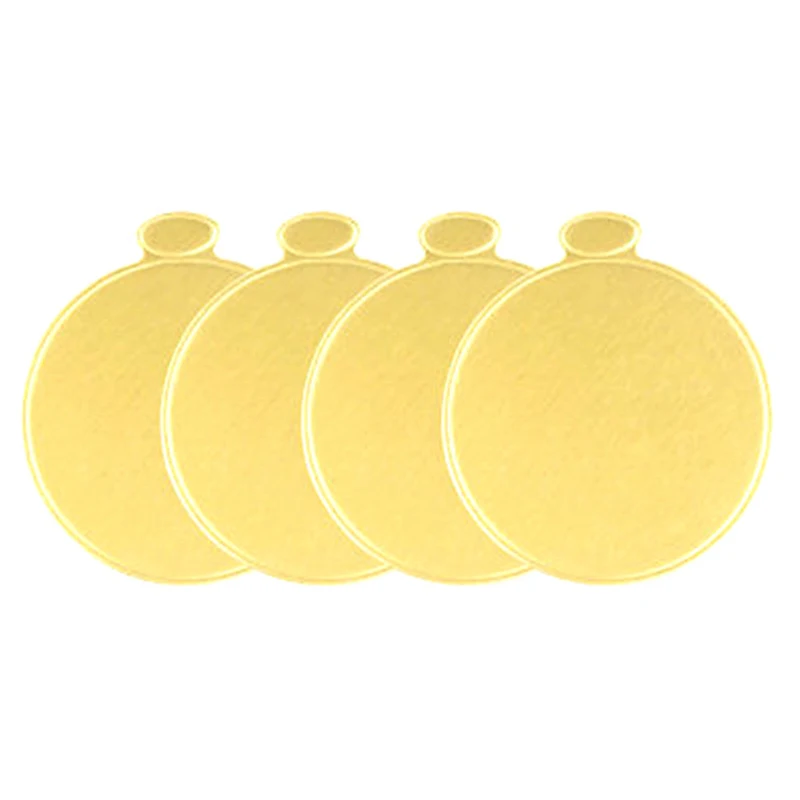 100pcs/Set Round Mousse Cake Boards Gold Paper Cupcake Dessert Displays Tray Wedding Birthday Cake Pastry Decorative Tools Kit