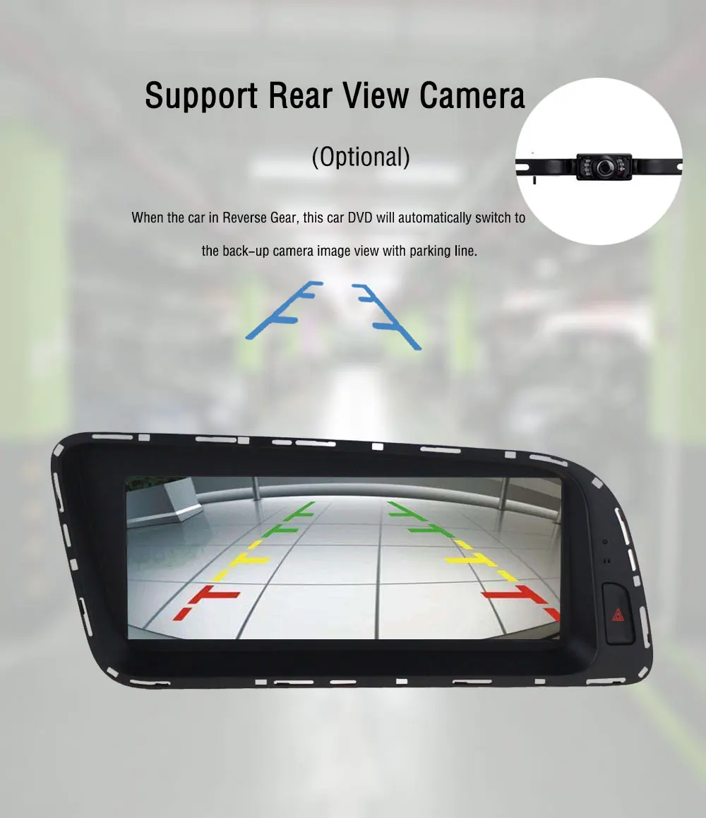 Sale 2 Din Android 7.1 Car Radio For Audi Q5 2010 2011 2012 2013 2014 2015 2016 2017 Stereo GPS Navigation Car Head Unit Autoradio 11