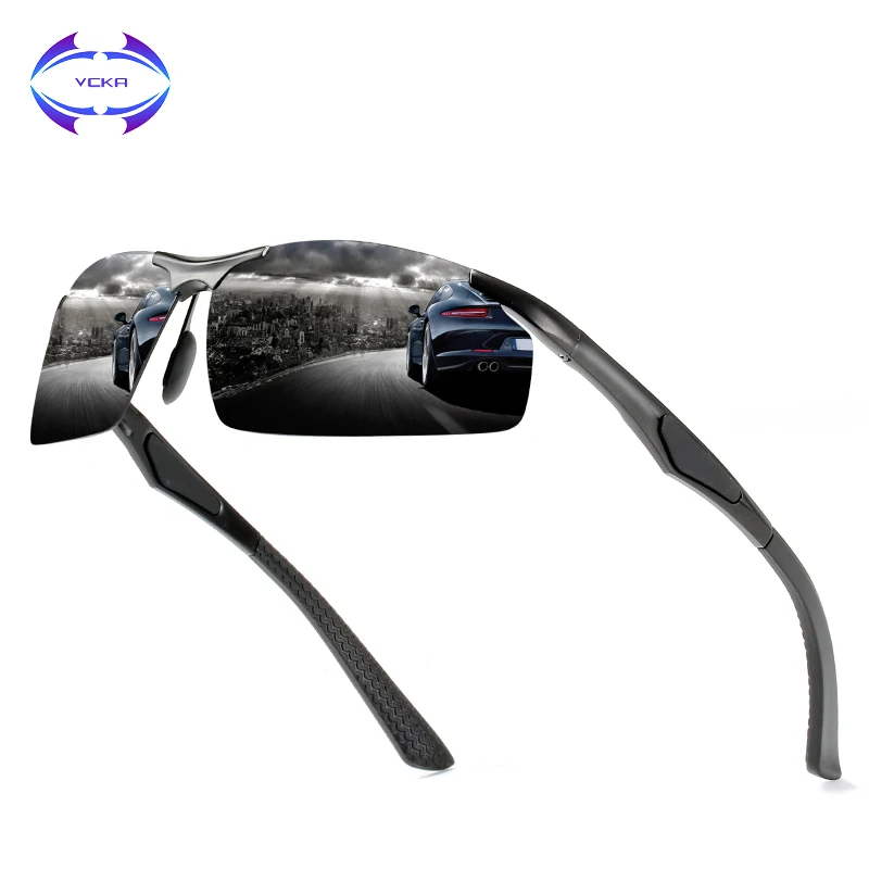 

VCKA Aluminum magnesium Alloy Men's Polarized Sunglasses Driving Mirror Glasses Male Goggles Fashion Driving UV400 Eyewear
