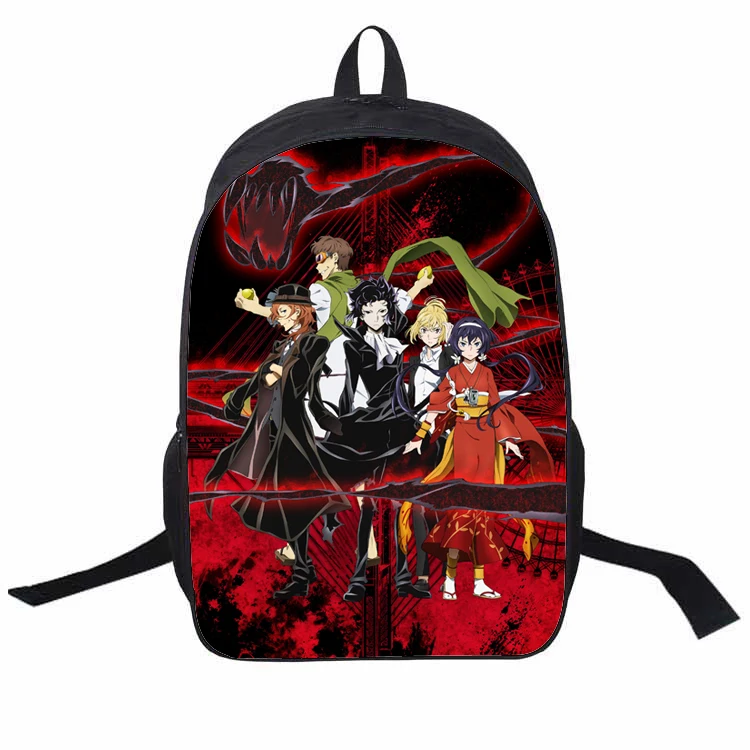

Anime Stray Dogs Cosplay Big Picture Printing Anime Men and Women Student Campus Leisure Bags Kids Birthday Gifts