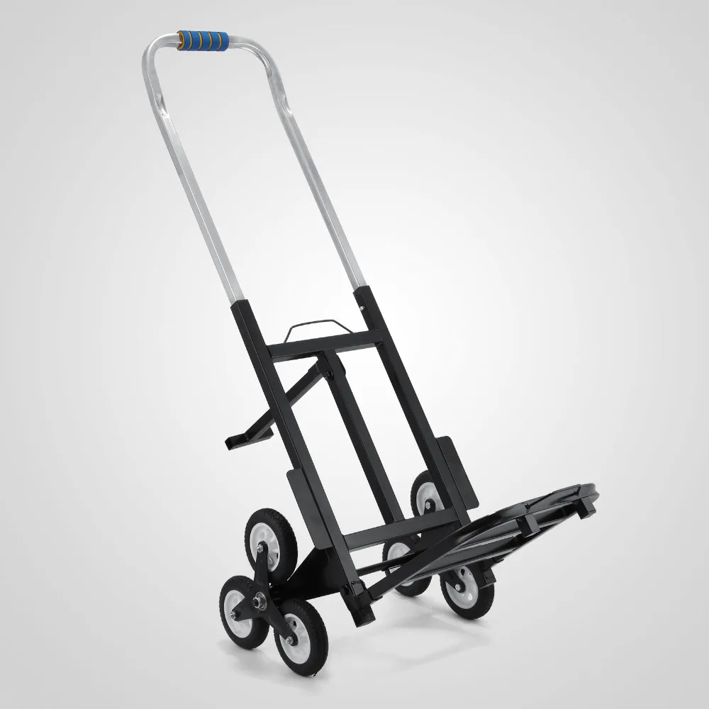 

Portable Stair Climbing Folding Cart Climb Hand Truck Dolly with Backup Wheels