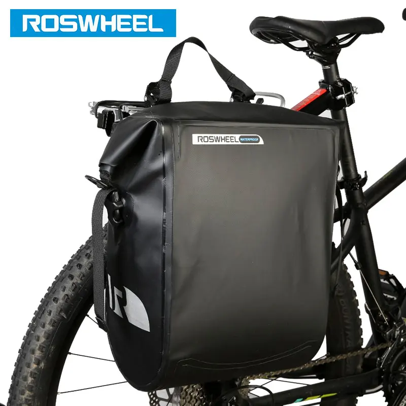 20L Bike Bicycle Cycling Outdoor Double Pannier Rear Seat Tail Bag Waterproof US