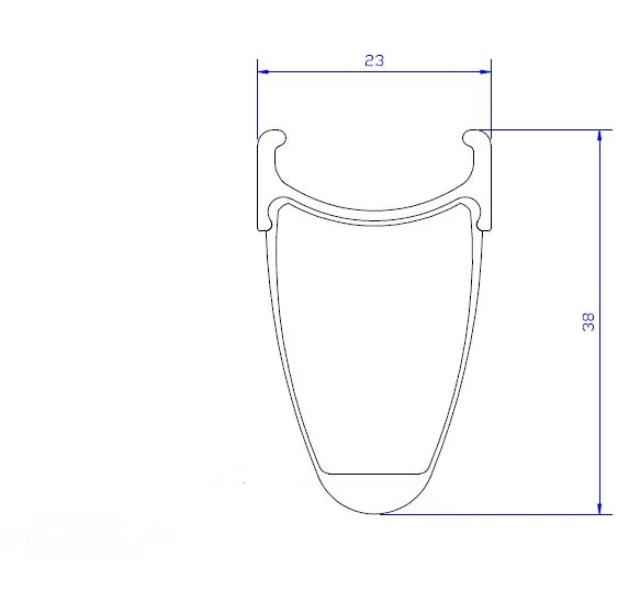 Roue carbone alu 38 мм колеса 23 мм карбоновый Алюминиевый Дорожный клинкер 700c OEM обод велосипеда сплава Тормозные поверхности карбоновые диски