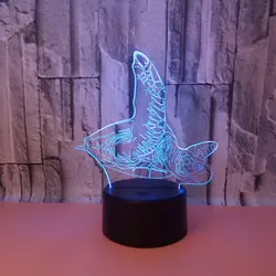 Лампа в форме животного форма Черепаха 7 цветов изменить ночник 3D настольная Светодиодная лампа домашний Декор подарок Прямая доставка