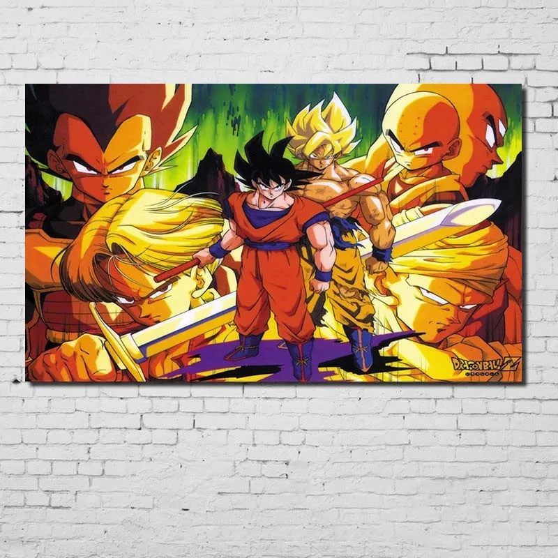 Cosy Moment Dragon Ball Z/GT плакат белая крафт-бумага печать в формате HD мультфильм Стрекоза плакаты на стену, изображения для гостиной QT485 - Цвет: Светло-желтый