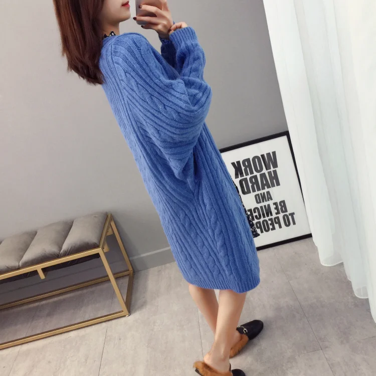 Harajuku Cardigan Women's Sweater Autumn Winter Long Cardigan Coat 2019 New Fashion Women's Clothing Twist Ladies Sweater (3)