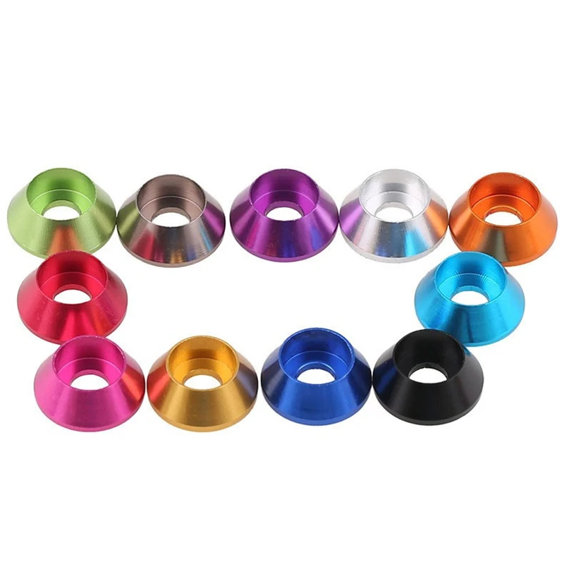 10pcs aluminum cap head washer M2 m2.5 m3 M4 M5 M6 Multi-Color aluminum washer for hex socket cap head screw