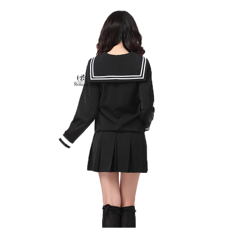 ROLECOS S 3XL Hell Girl Enma Ai Косплей Костюм японский матрос школьная форма черный наряд