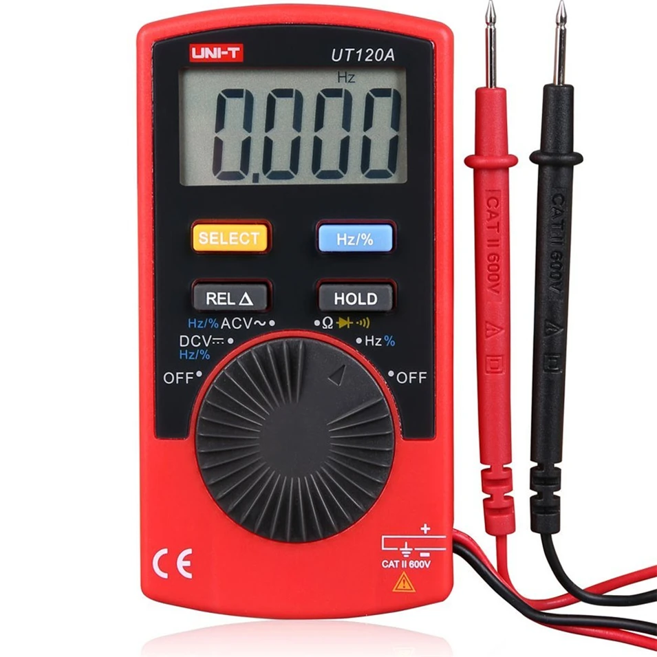 

UNI-T UT120A Pocket Size Type Digital Multimeters 4000 Count Display Auto Range Continuity Buzzer DC Voltage Meters Testers