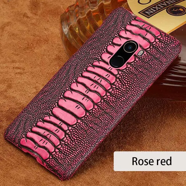 LANGSIDI кожаный чехол для Xiaomi 9, 9 T, чехол, Винтажный чехол для ног страуса, чехол для redmi K20, K20pro, redmi note 7, чехол, fundas - Цвет: rose red