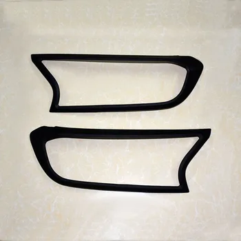 

For Ranger 2015 2016 2017 ABS BLACK Auto Lamp Hood Covers Decorations trim Headlight Lamp Shade Front Light Lamp Cover