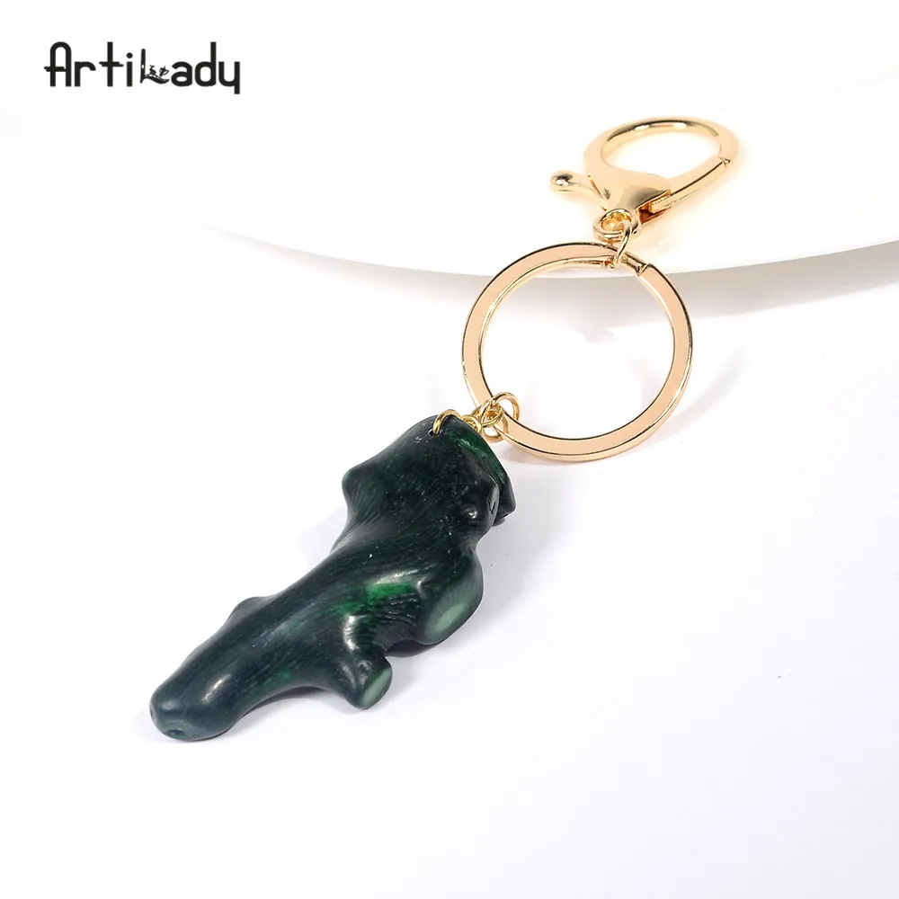 Artilady bull брелок с головой натуральный камень брелок держатель для мужчин аксессуар ювелирные изделия подарок