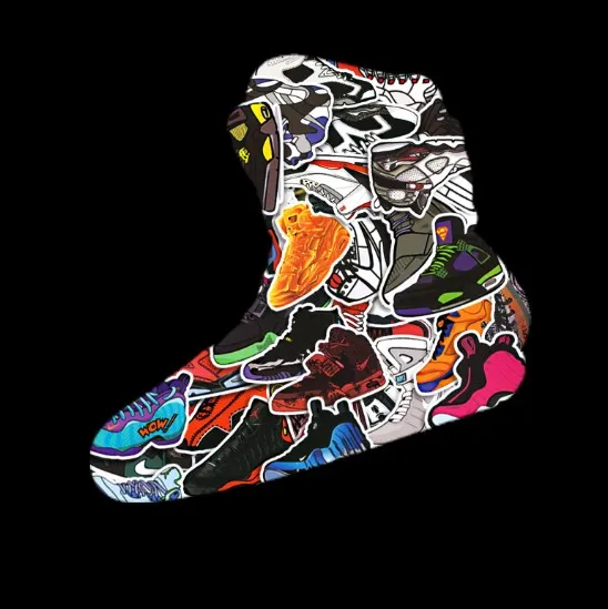 

aj shoes kanye mag jordan fashion decorate sticker Trunk use car use usa paster Skate 36 in