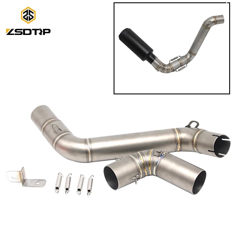 ZSDTRP средняя выхлопная труба мотоцикла чехол для KTM DUKE125 DUKE 200 250 390 нержавеющая