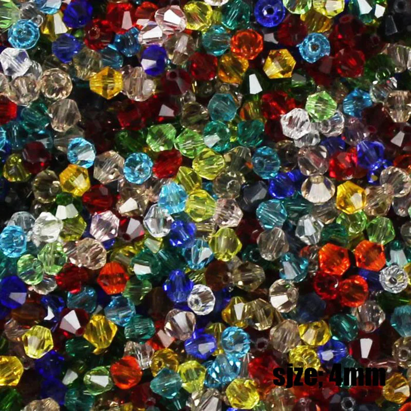

Choice 100pcs 4mm Bicone Austria Crystal Beads charm Glass Beads Loose Spacer Bead for DIY Jewelry Making SJ006