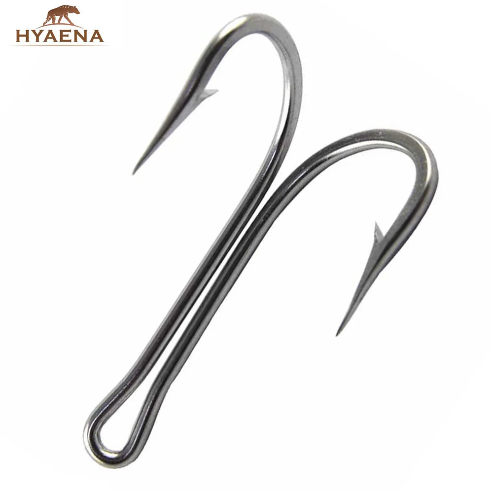 Hyaena20pcslot420StainlessSteelDupleHooksOceanBoatFishing