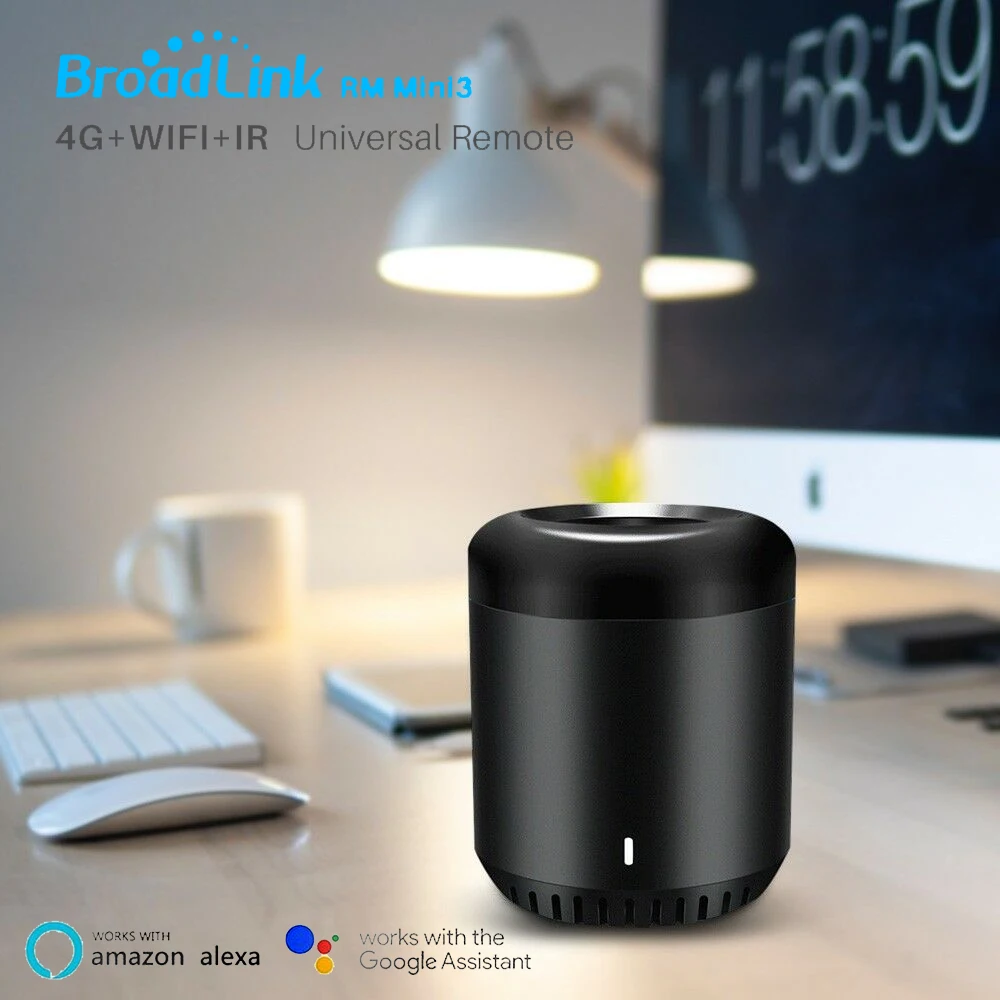 

Broadlink Rm4C mini Smart Home RM Mini 3 WiFi+IR+4G Remote Control work Alexa Google Home IFTTT Wireless APP Voice Controller