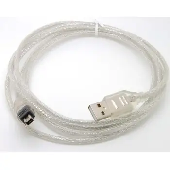 

4feet 4FT USB2.0 Male to 4 Pin Firewire IEEE 1394 Lead Data Transfer Cable Extension Adapter Converter forMINI DV HD to edit pc