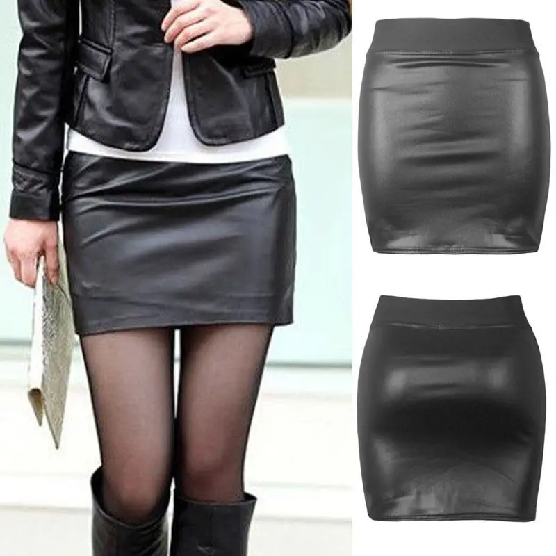 Chic Womens Y Pu Leather Short Mini Skirts Bodycon Pencil Chic Womens Y Pu Leather Short Mini Skirts Bodycon Pencil Skirt Black Office Workwear In From Women S Clothing Accessories On