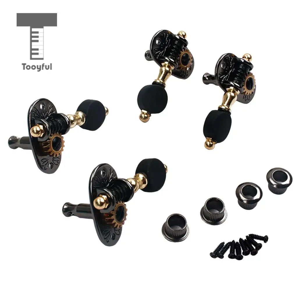 

Tooyful 2R2L Ukulele String Tuning Peg Machine Heads Tuner for Cigar Box Guitar Part