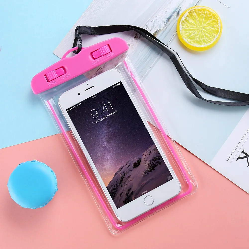 Чехол IER, чехол для телефона, водонепроницаемый, ультратонкий, для фотосъемки, под водой, универсальный, защитный чехол, сумка для huawei P20 10 mate 20 10 - Цвет: Hot Pink