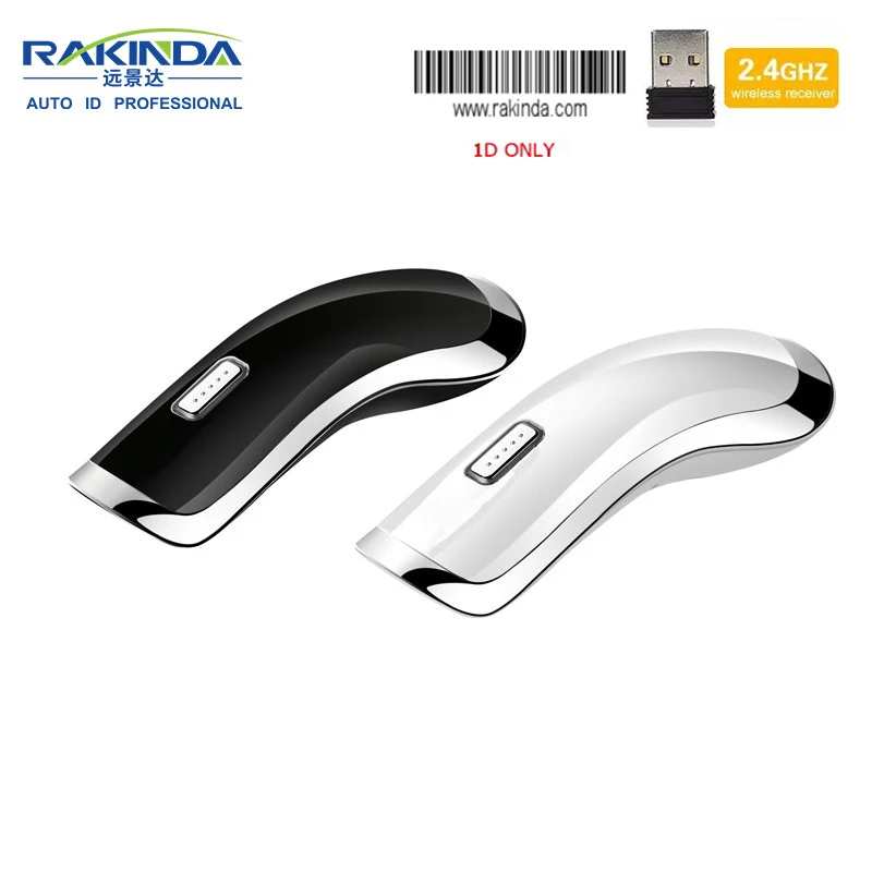 Rakinda RD1 المحمولة محمول لاسلكي 2.4 جرام 1d الليزر الباركود ماسحة مع كابل usb لشحن