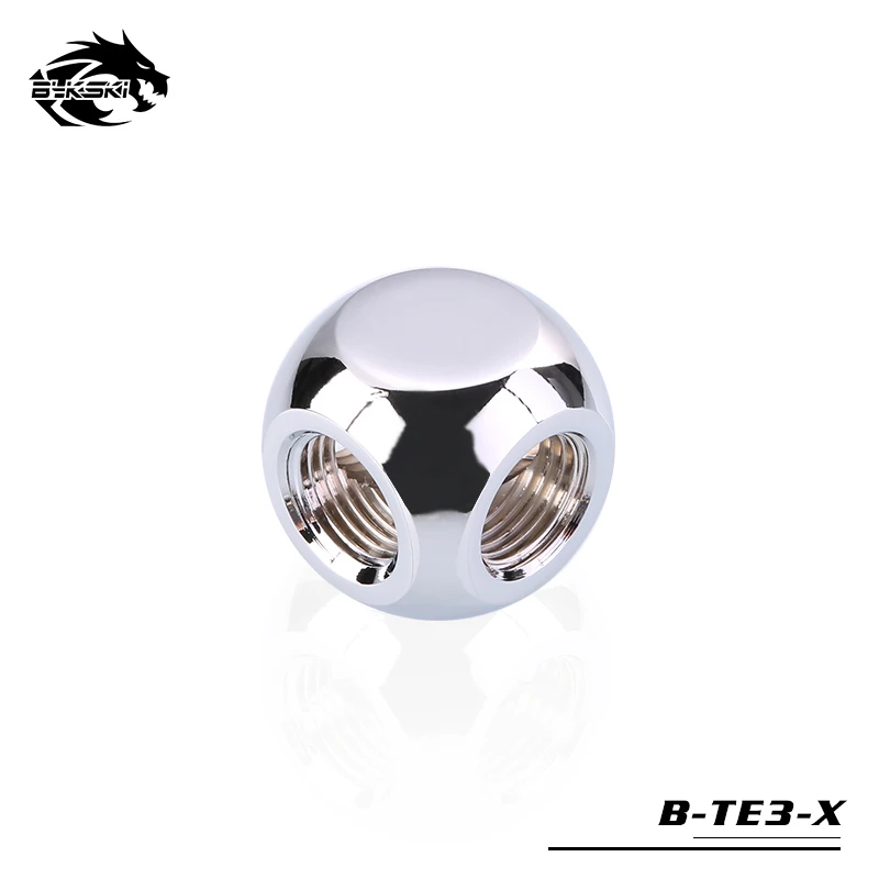 BYKSKI G1/4 ''X3 черные серебристые золотистые 3 полосные кубические адаптеры