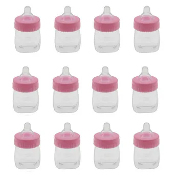 

60Pcs Plastic candy fillable box bottle for baby shower baptism christening birthday craft party decorations