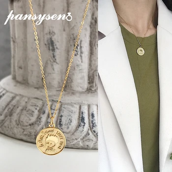 

PANSYSEN Double Side Little Prince Pendant Necklaces for Women Men 100% Real 925 Sterling Silver Jewelry Necklace Birthday Gifts