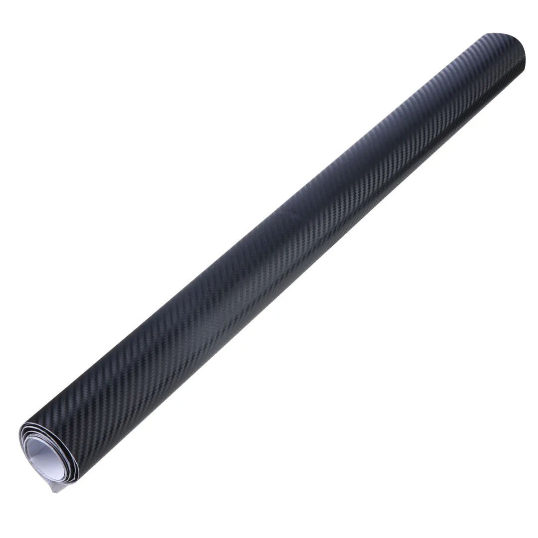 3D de alta brillante de fibra de carbono vinilo de la etiqueta engomada impermeable coche-estilo de etiqueta de la película de liberación de aire para coche Exterior Interior partes