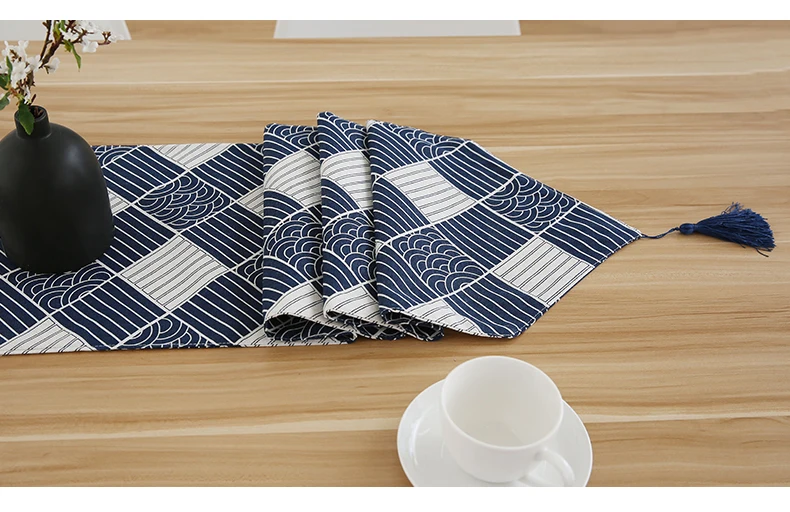 Скандинавский современный минималистичный стиль настольная дорожка японский ТВ шкаф длинные столы журнальный столик кровать флаг хлопок и лен Chemin De Tab
