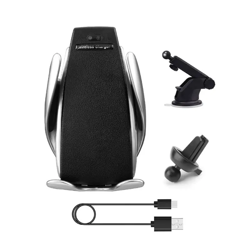 

IR Automatic Clamping Qi Wireless Car Charger Air Vent+Suction Phone Holder Charging Mount Bracket For iphone Samsung Huawei