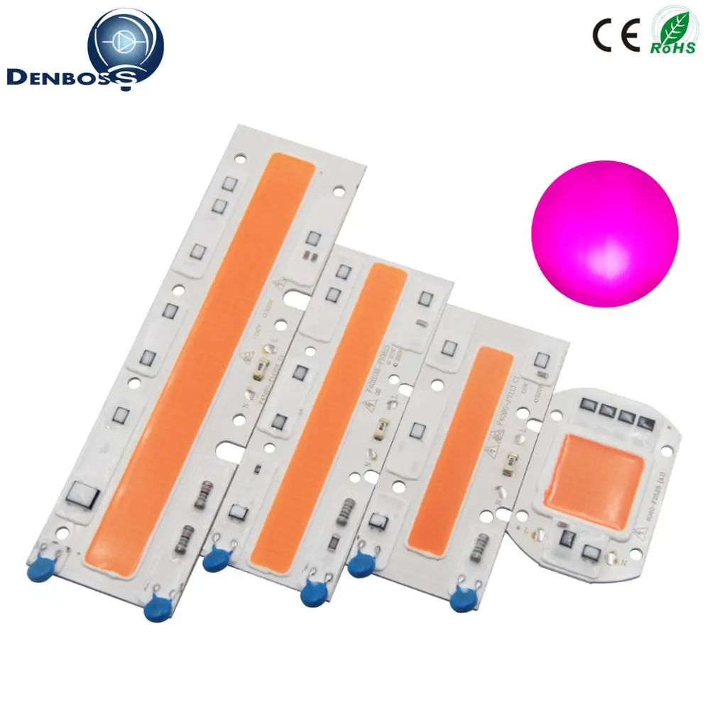 AC 220V 110V driverless Hydroponice cob led grow light chip full spectrum 380nm-840nm for Indoor Plant Seedling Grow and Flower