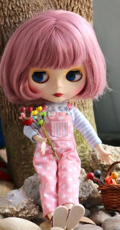 1 шт. милый комбинезон в горошек для Blyth, Licca, Pullip, Middle Blyth, 1/6 BJD аксессуары для одежды куклы - Цвет: Pants A